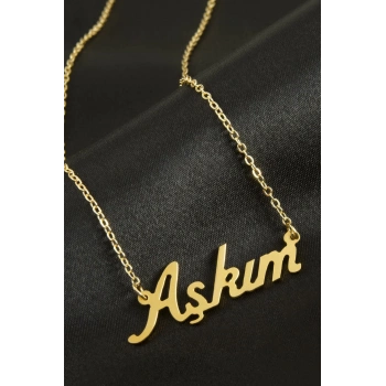 Aşkım isimli kolye (Kişiye Özel)