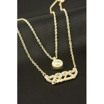 Aşkım Yazılı İkili Kolye