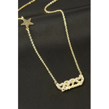 Aşkım Yazılı Kalp Sonsuzluk Şans Kolye