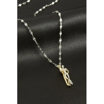 Aşkla Bağlı Çift Çelik Kolye