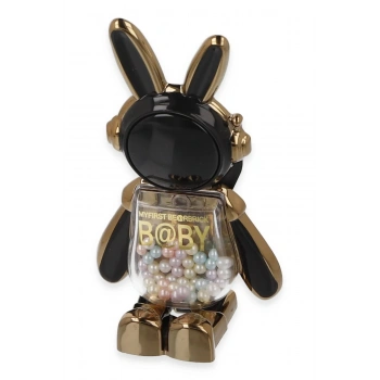 Astro Stand Tavşan Astronot - Siyah