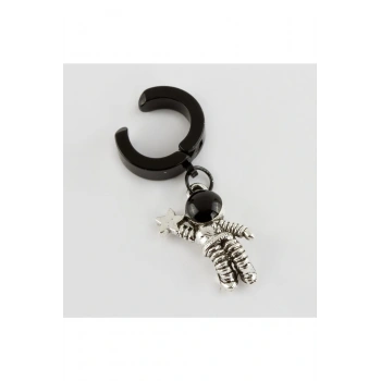 Astronot Figürlü Çelik Erkek Küpe (Kıstırmalı) 1 Adet