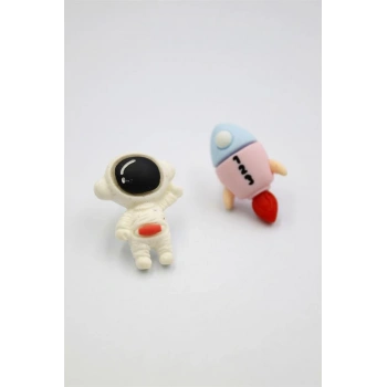 Astronot Hamur Küpe - ÇOK RENKLİ