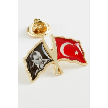 Atatürk Ay Yıldız Yaka Rozet