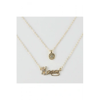 Atatürk Figürlü İkili Kolye