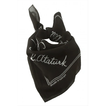 Atatürk İmzalı Desenli Bandana 50*50