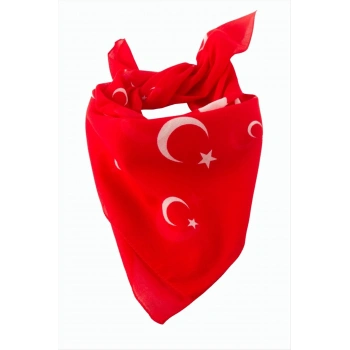 Ay Yıldız Desenli Bandana 50*50