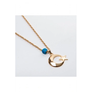Ay Yıldız Figürlü Kolye