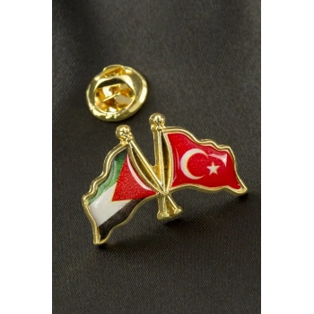Ay Yıldız Filistin Yaka Rozet