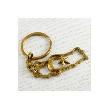 Ay Yıldız Metal Anahtarlık