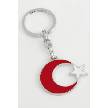 Ay Yıldız Metal Anahtarlık