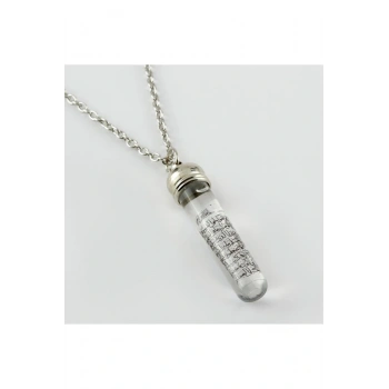 Ayetel Kürsü Yazılı Zemzem Sulu Canlı Kolye