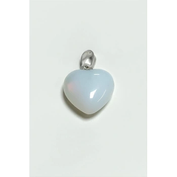 Aytaşı Kalpli Doğaltaş Kolye Ucu Küçük 1,5 cm