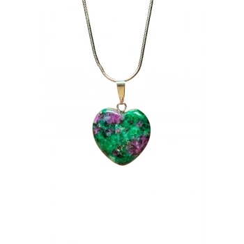 Azurit Doğal Taşı Zincirli El Yapımı Kolye Uç: 2 cm Zincir: 20 cm Kutulu