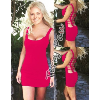 B101122 Kırmızı Özel Tasarım Elbise