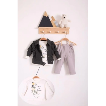 Babydonat Fırfır Detaylı 3 Lü kız Bebek Takım