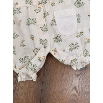 Bahar Pamuklu Kız Bebek Tulum Takım