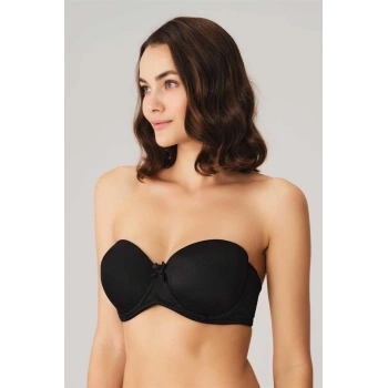 Balenli Desteksiz Dolgusuz Straplez T-shirt Sütyeni