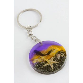 Balık Deniz Efektli Epoksi Anahtarlık