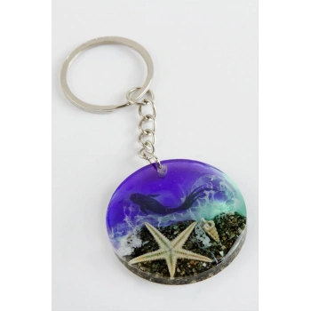 Balık Deniz Efektlii Epoksi Anahtarlık