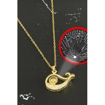 Balık Lüks Çelik Kolye 100 Dilde Seni Seviyorum