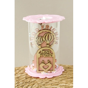 Balon Kuş Ahşap Işıklı Led Fanus