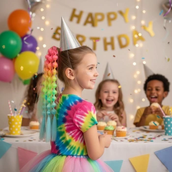 Balon Örgülü Simli Lastikli At Kuyruğu - ACM05