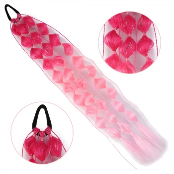 Balon Örgülü Simli Lastikli At Kuyruğu - ACM10