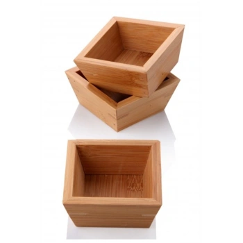 Bambu Sunum Kare Çerezlik 1 Adet -PS10