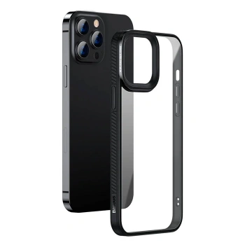 Baseus Crystal İphone 13 Pro 6.1 Kılıf Jel Çerçeve Zırhlı Silikon Kılıf
