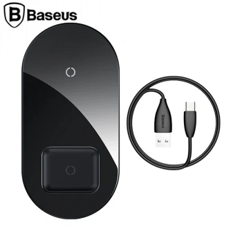 Baseus Simple 2in1 Kablosuz Wireless Şarj 18w İphones+ipods-(5775)