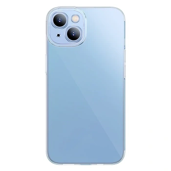 Baseus Simple Case İphone 14 Plus 6.7 Kamera Korumalı İnce Silikon Şeffaf Kılıf-(5775)