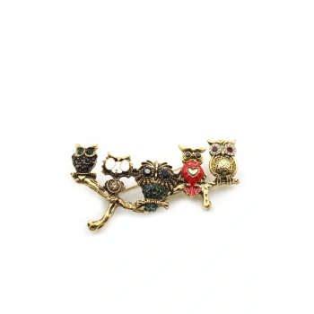 Baykuş Broş - ÇOK RENKLİ