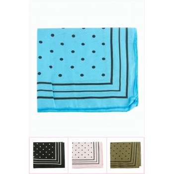 Benekli Desenli Keten Bandana 50*50