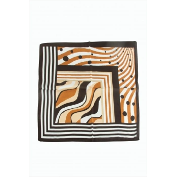 Benekli Desenli Zr Şifon Fular 50*50 cm