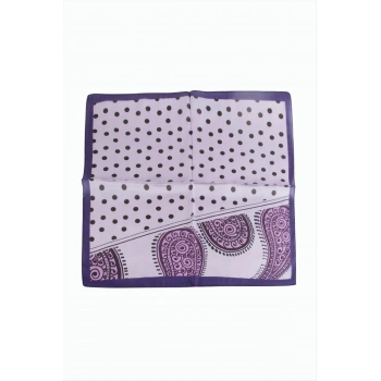 Benekli Desenli Zr Şifon Fular 50*50 cm