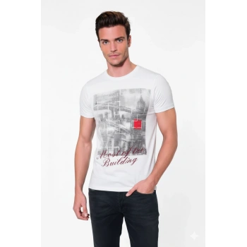 Berrak Erkek  Köprü Baskılı T-shirt 1047