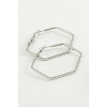 Beşgen Halka Küpe 4 cm