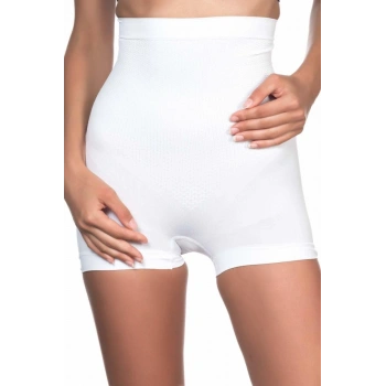 Beyaz  2055 Yüksek Bel Masajlı Boxer Korse