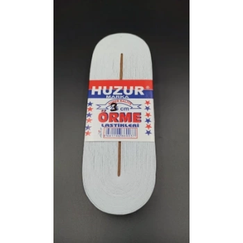 BEYAZ - 3CM PAÇA LASTİK YASSI GENİŞ 10MT. (4887)