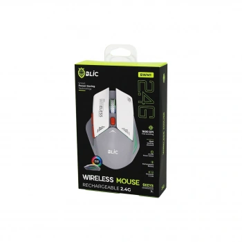 BEYAZ KABLOSUZ MOUSE 2.4G 10M DİSTANCE WİRELESS - KABLOSUZ 1600DPI OYUN FARE BWM-1 (4887)