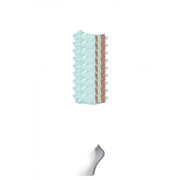 Beyaz Kadın Bilek Çorap 9 Çift
