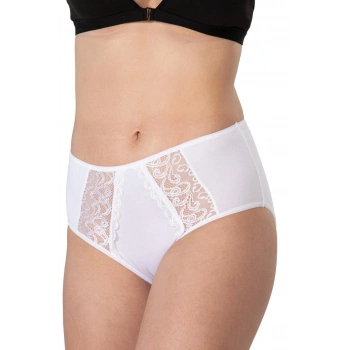 MARSİLYAN™ BEYAZ MI  1445 Modal Cotton Yüksekbel Dantelli Külot