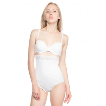 MARSİLYAN™ BEYAZ MI  2028 Dantelli Yüksek Bel Slip Korse