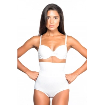 MARSİLYAN™ BEYAZ MI  2079 Yüksek Bel Desenli Double Slip Korse