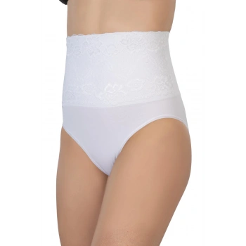 MARSİLYAN™ BEYAZ MI  2090 Önü Dantelli Yüksek Bel Slip Korse