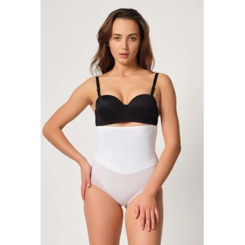 MARSİLYAN™ BEYAZ MI  2945 Tül Karyokalı Slip Lazer Korse
