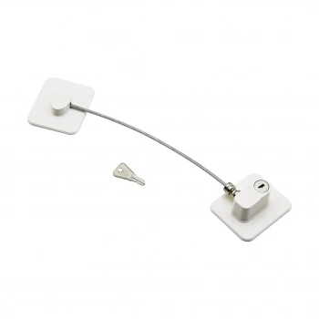 BEYAZ PLAKA   HALATLI  EMNİYET KİLİT  5X6CM YAPIŞKANLI MONTAJ=2PCS PLAKA   HALAT=18.8CM (4887)