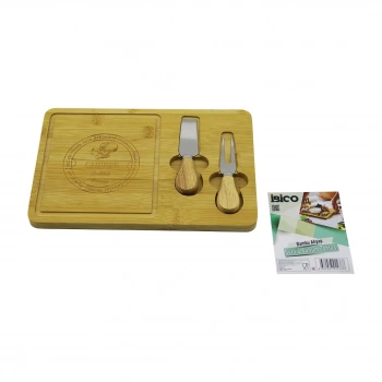 BIÇAK SAĞ AHŞAP BAMBU KAHVALTI PEYNİR SUNUM PANO 2PEYNİR BIÇAK=AHŞAP SAPLI19X29X1.5CM (4887)