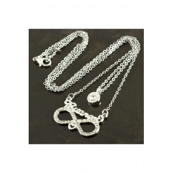 Birtanem Yazılı Sonsuzluk  Yeni Sezon İkili Kolye